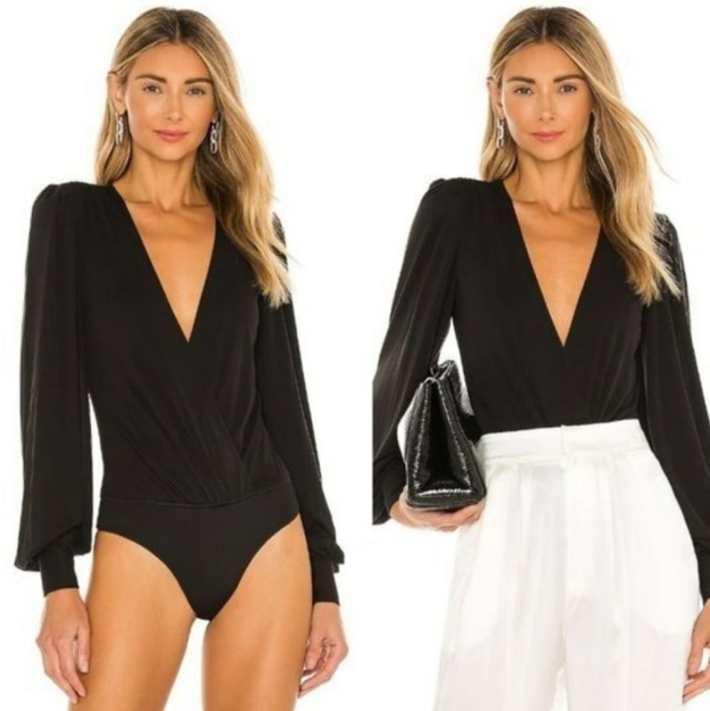 Lovers And Friends Plunge Bodysuit Black Size XXSmall